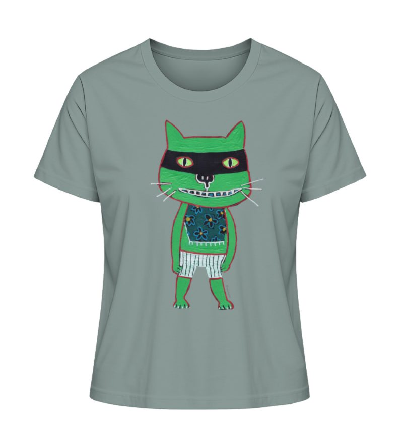 "Freche Katze" von Irene Fastner - Damen Premium Organic Shirt-7236