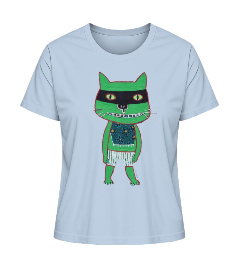 "Freche Katze" von Irene Fastner - Damen Premium Organic Shirt-7240