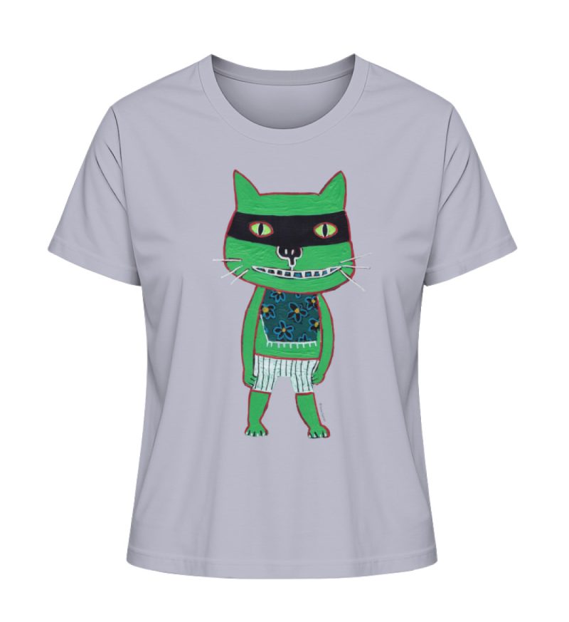 "Freche Katze" von Irene Fastner - Damen Premium Organic Shirt-7092