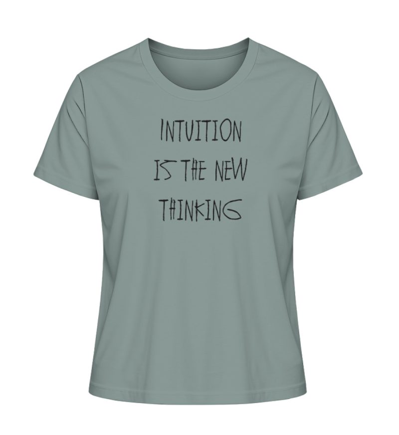"Intuition is the new thinking" - Damen Premium Organic Shirt-7236