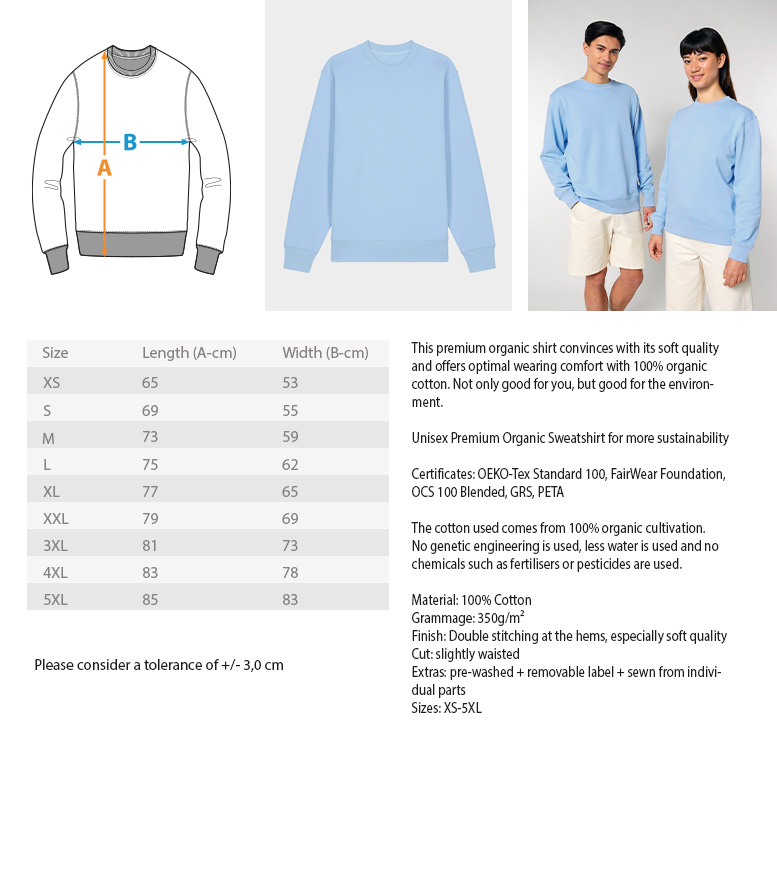 "blauer Kreis" von Birgit Jung - Changer Sweatshirt 2.0 ST/ST