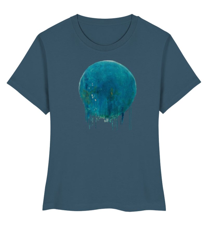 DRITKS9ZMO_STTW172-6880 "blauer Kreis" von Birgit Jung - Damen Premium Organic Shirt-6880