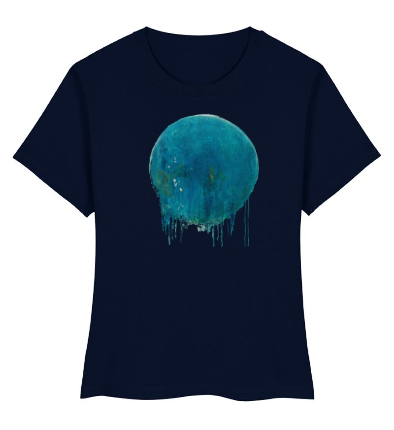 DRITKS9ZMO_STTW172-6959 "blauer Kreis" von Birgit Jung - Damen Premium Organic Shirt-6959