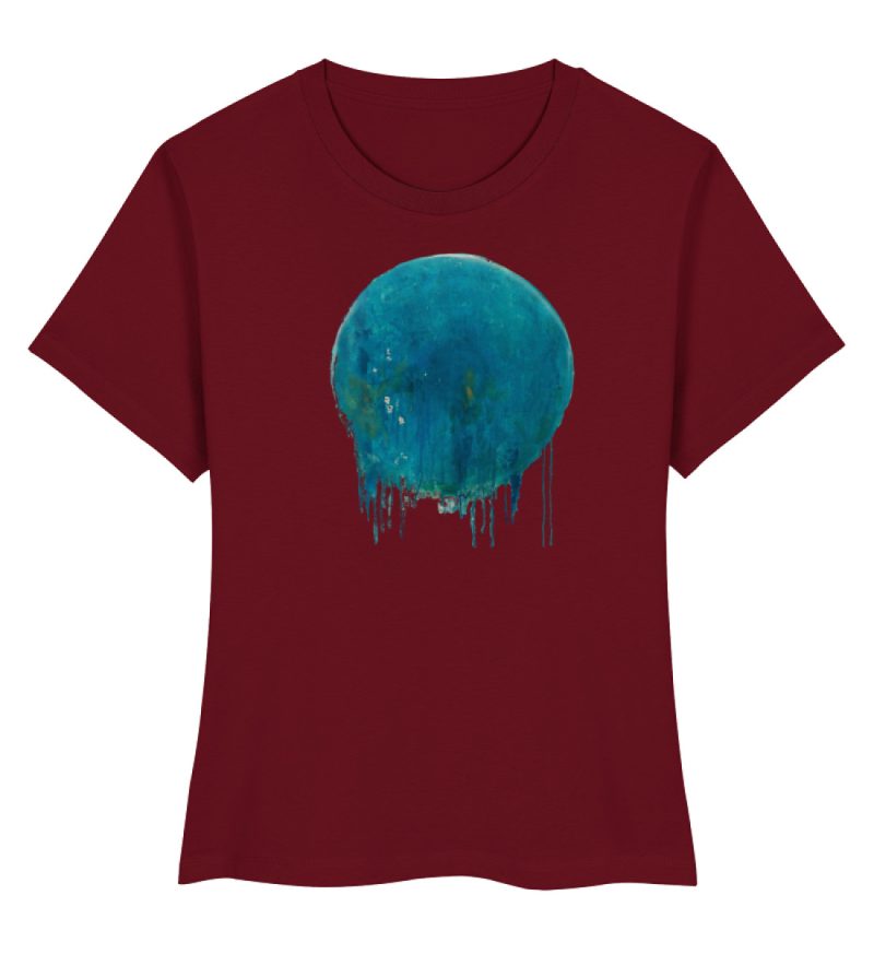 DRITKS9ZMO_STTW172-6974 "blauer Kreis" von Birgit Jung - Damen Premium Organic Shirt-6974