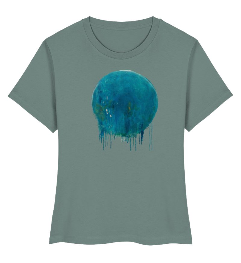 DRITKS9ZMO_STTW172-7236 "blauer Kreis" von Birgit Jung - Damen Premium Organic Shirt-7236