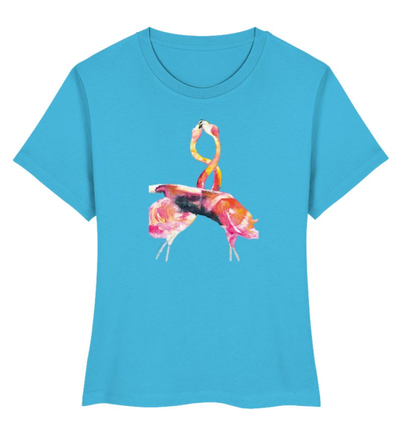 "Flamingos" von Sophia Kirst - Damen Premium Organic Shirt-7144
