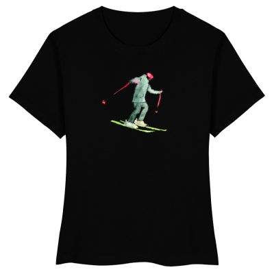 "Skifahrer" von Sophia Kirst - Damen Premium Organic Shirt-16