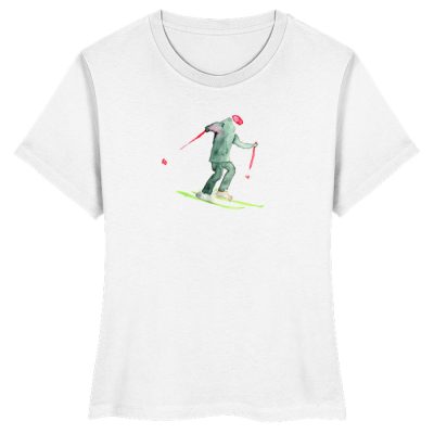 DR3MJAS1OB_STTW172-3 "Skifahrer" von Sophia Kirst - Damen Premium Organic Shirt-3