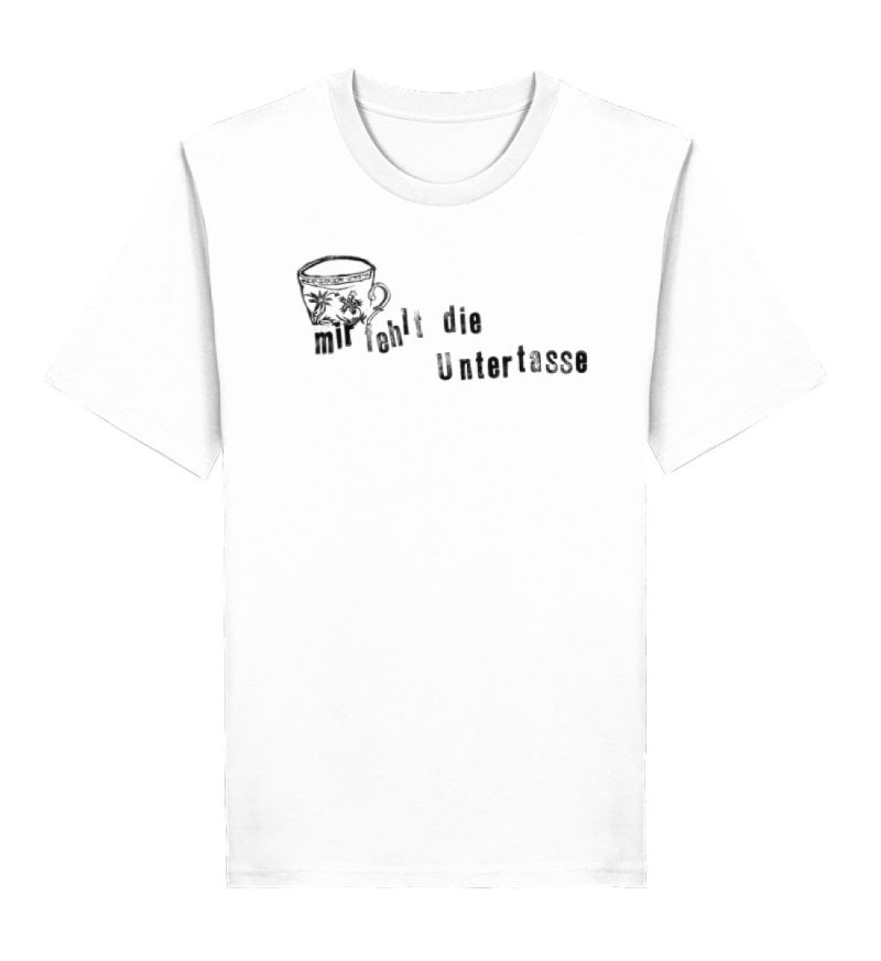 "Mir fehlt die Untertasse" von Raquel Ro - Herren Premium Organic Shirt 2.0 ST/ST-3